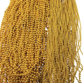 Mardi Gras Met Bead Necklaces/4Mm (Sold By Gross) - 144 Count